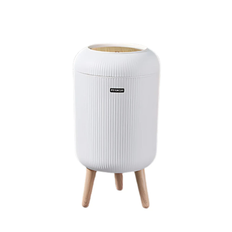 Lixeira Com Pés de Madeira Moderna