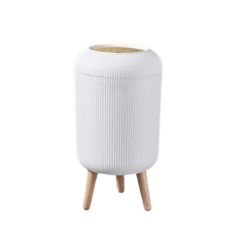 Lixeira Com Pés de Madeira Moderna