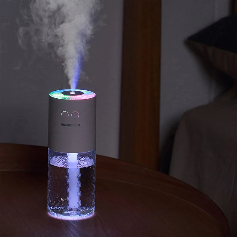 Umidificador de ar portátil com luz de projeção fria 200ml