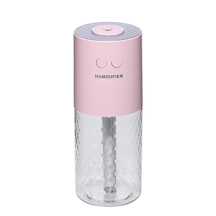 Umidificador de ar portátil com luz de projeção fria 200ml